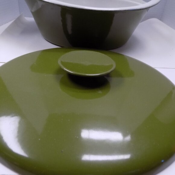 Rare MCM COPCO Denmark 4 qt Iron Enamelware Roaster Dutch Oven Pot Michael Lax - Picture 7 of 12